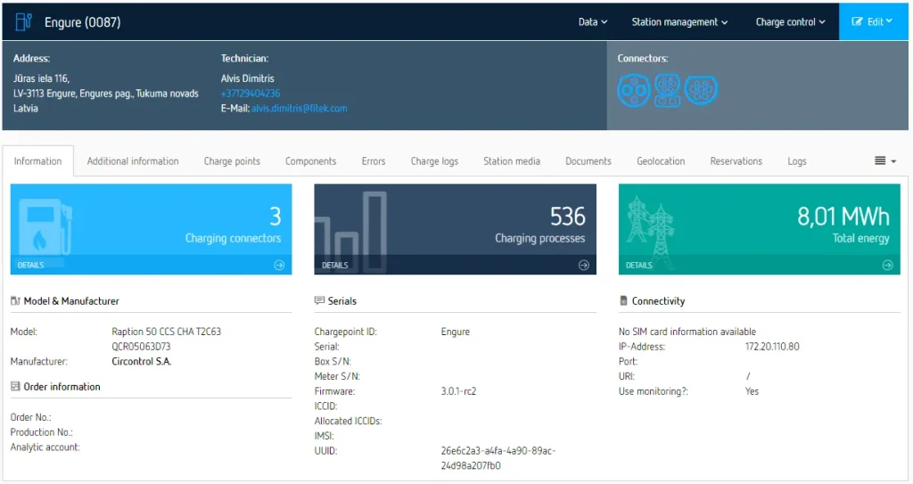 AddEnergy cloud platform user interface